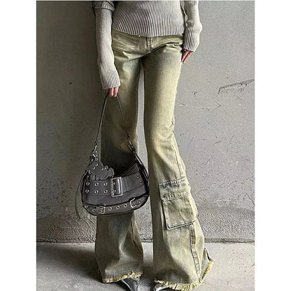 Blue Jeans Women Wide Leg Pants