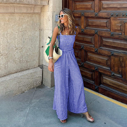 Nia - Mono de cuadros - Casual - Estilo atemporal - Ideal para el verano