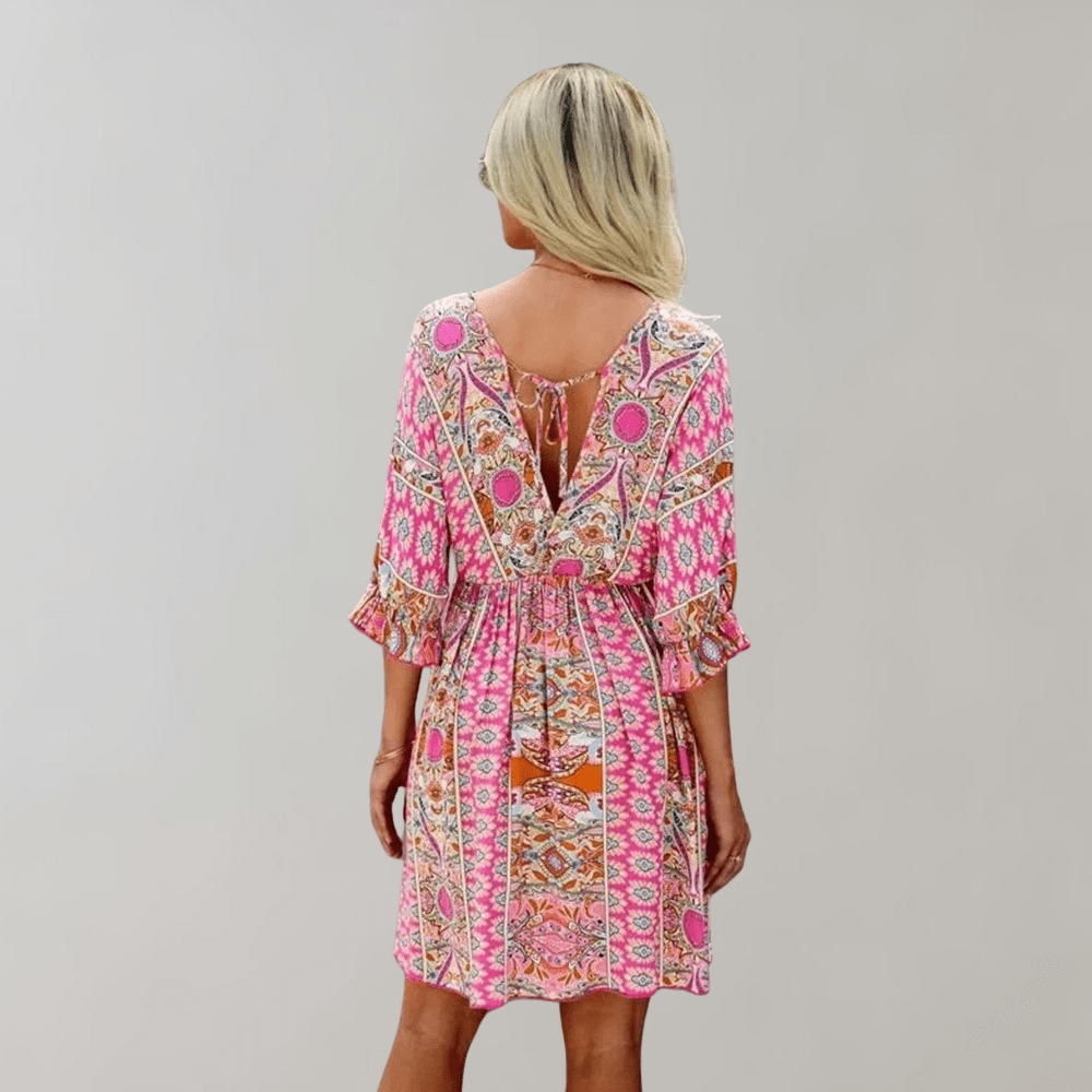 Rosalie - Mini Vestido Boho - Chic - Estilo Atemporal - Ideal para el Verano