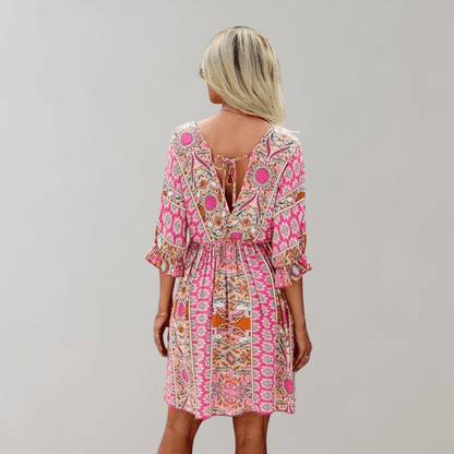 Rosalie - Mini Vestido Boho - Chic - Estilo Atemporal - Ideal para el Verano