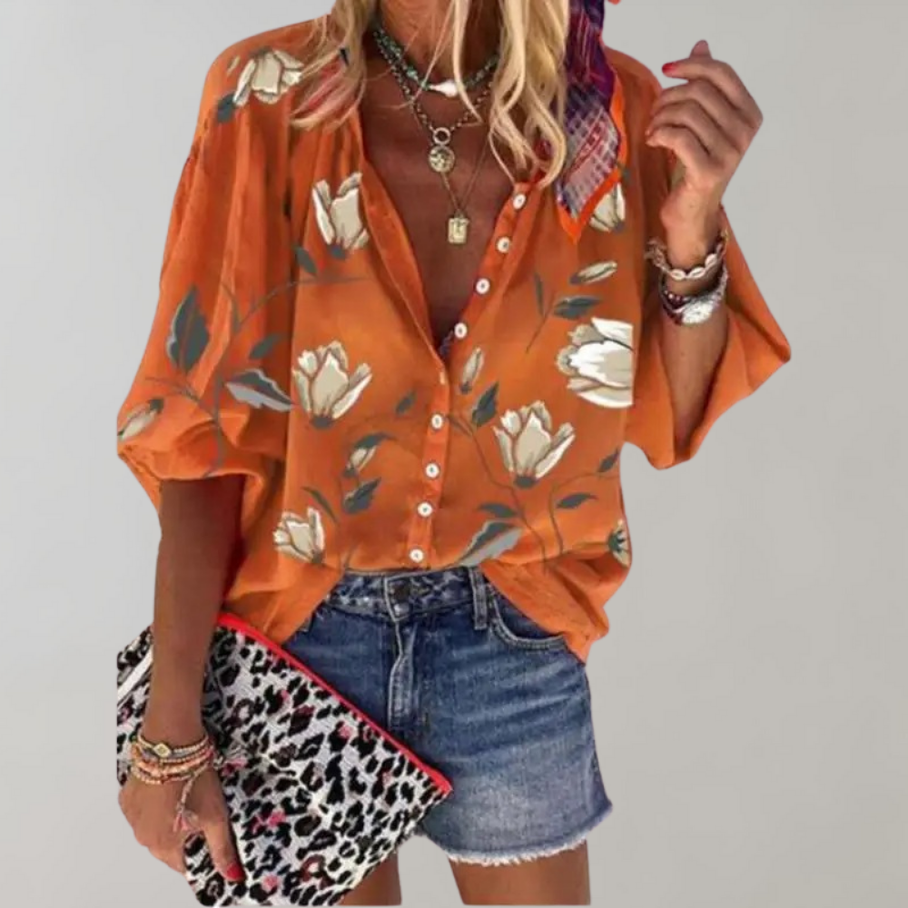 Emelia - Blusa Suelta - Casual - Estilo Atemporal - Ideal para Verano