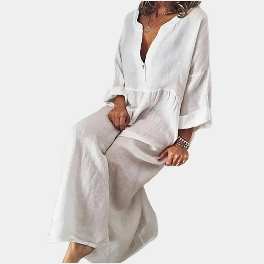 Amanda - Vestido Largo - Clásico - Estilo Moderno y Ligero - Ideal para el Verano