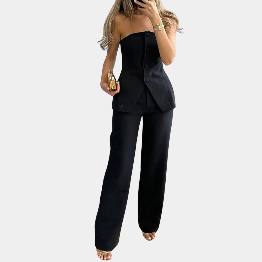 Eva - Conjunto - Elegante - Tela - Para Ocasiones Formales 