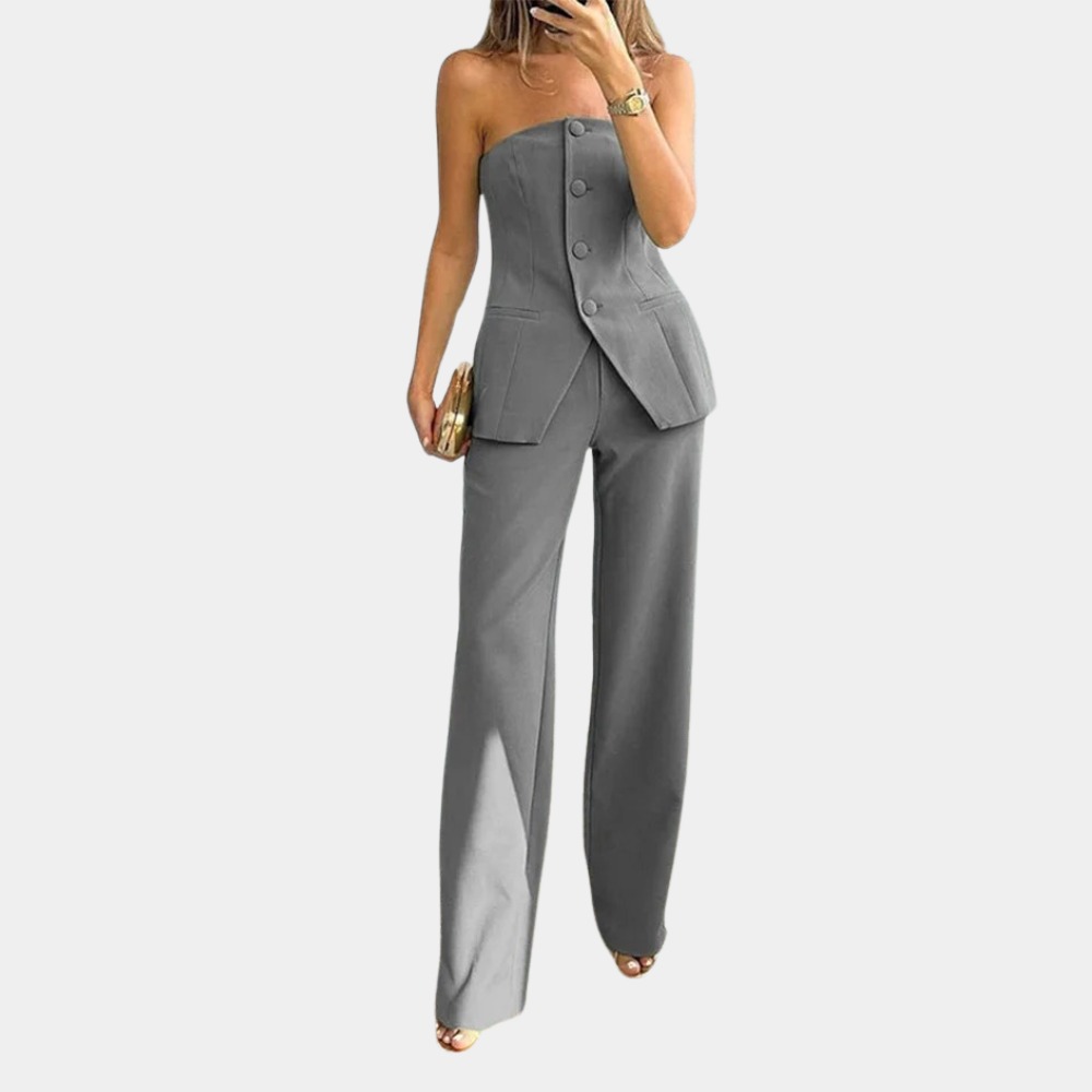 Eva - Conjunto - Elegante - Tela - Para Ocasiones Formales 