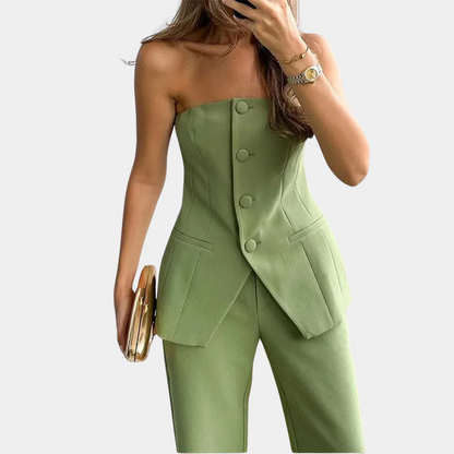 Eva - Conjunto - Elegante - Tela - Para Ocasiones Formales 