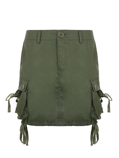 Size Friendly Pocket Cargo Mini Skirt