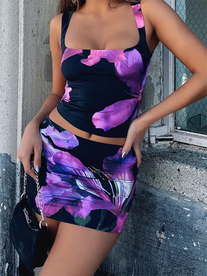 FashionSierra - 2025 Wide Strap Camis Solid Sleeveless Square Neck Sling Tank Summer Exposed Navel Vests Streetwear Crop Tops