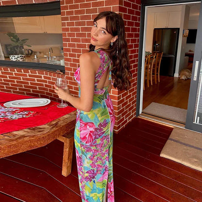 New Chic Sensational Vibrant Sexy Nightclub-ready Flirty Maxi Dress
