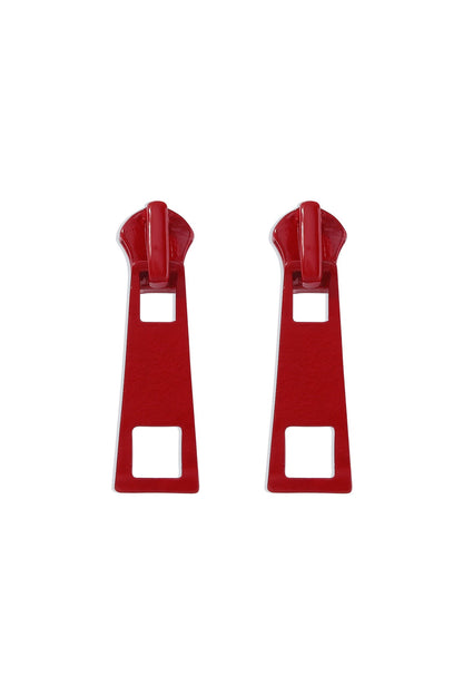 Candy Color Metal Zipper Earrings