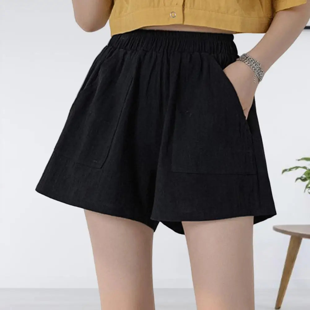 Linen Women Gym Workout Cotton Pants High Waisted Ladies Femme Sport Femme Streetwear Short