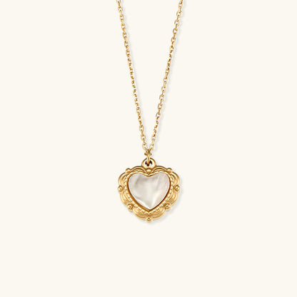 Celestia Heart Pearl Necklace