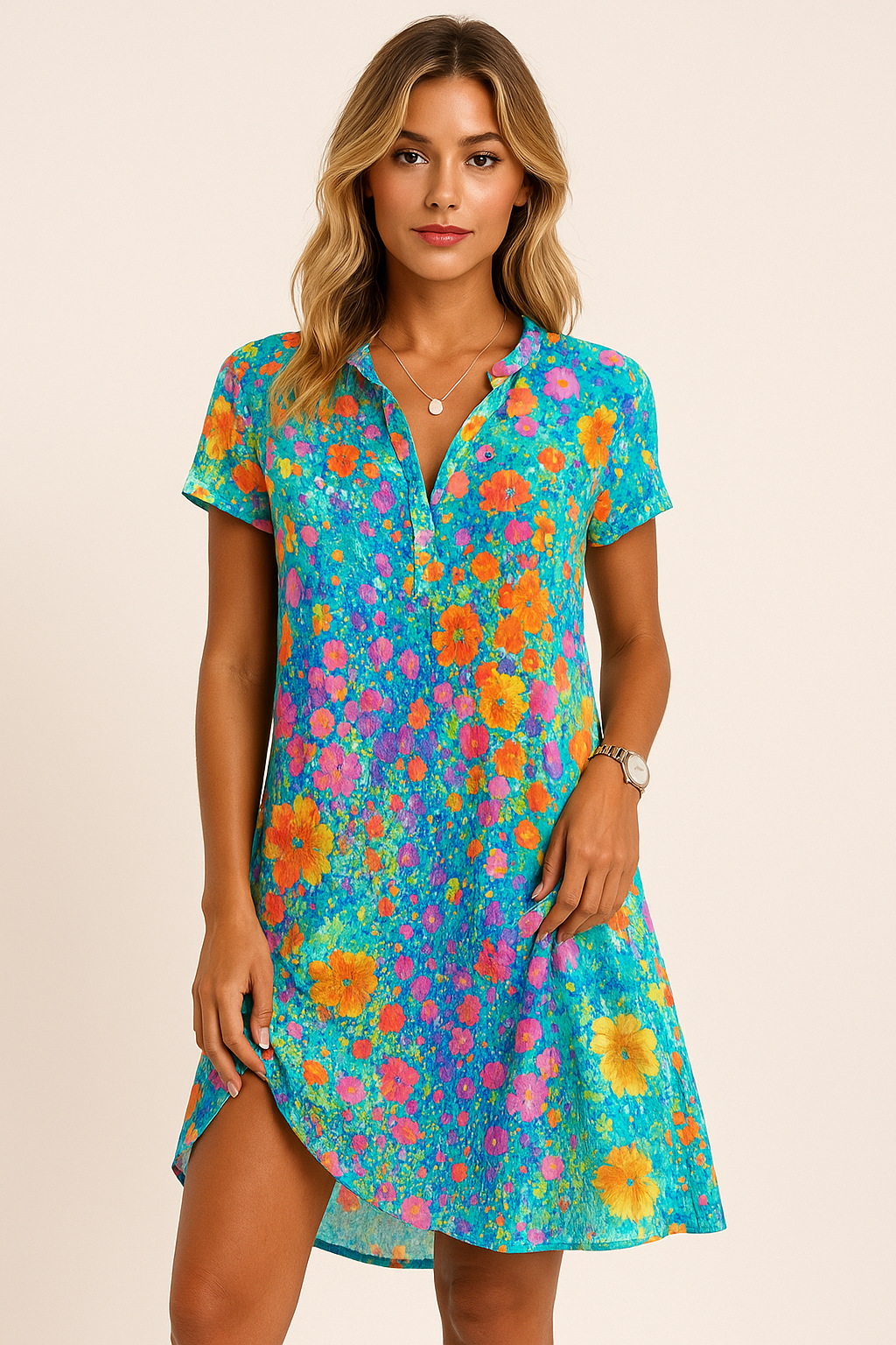 Aloura - Breathable Summer Midi Dress for Women