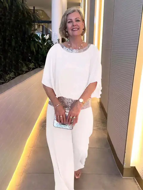 Elisa - Conjunto elegante de ropa de estar por casa para mujer