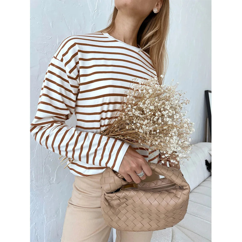 Cotton Spring Fashion Trend Casual O Neck Women's Tops 2025 T-shirt