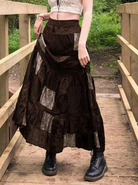 Party Boho Grunge Fairycore Retro Kawaii Skirt