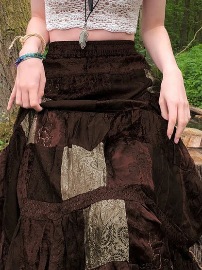 Party Boho Grunge Fairycore Retro Kawaii Skirt