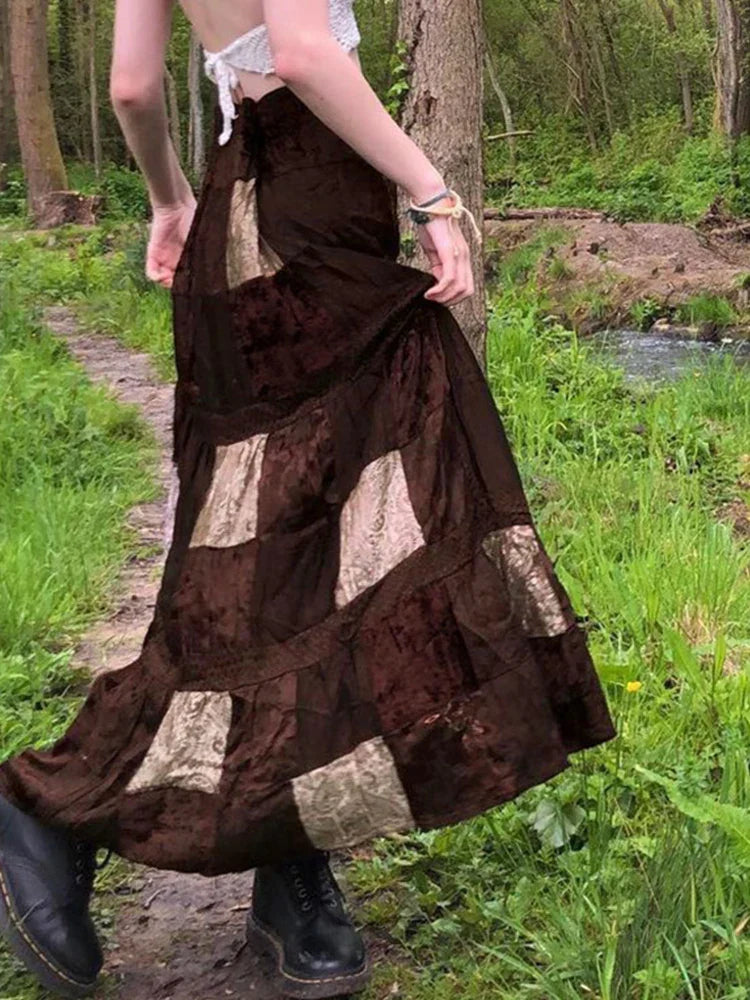 Party Boho Grunge Fairycore Retro Kawaii Skirt