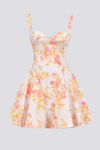 Minivestido con estampado de amapolas de Cynthia Peach
