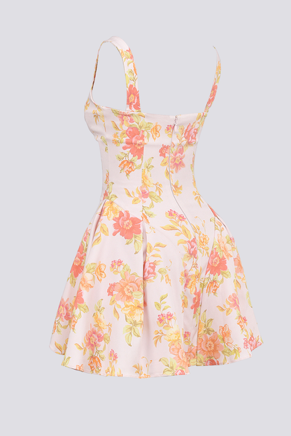 Minivestido con estampado de amapolas de Cynthia Peach