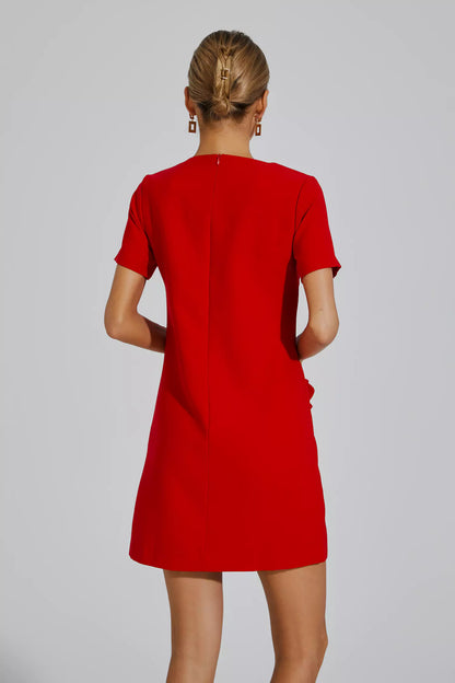 Zendaya Red Rose Mini Dress