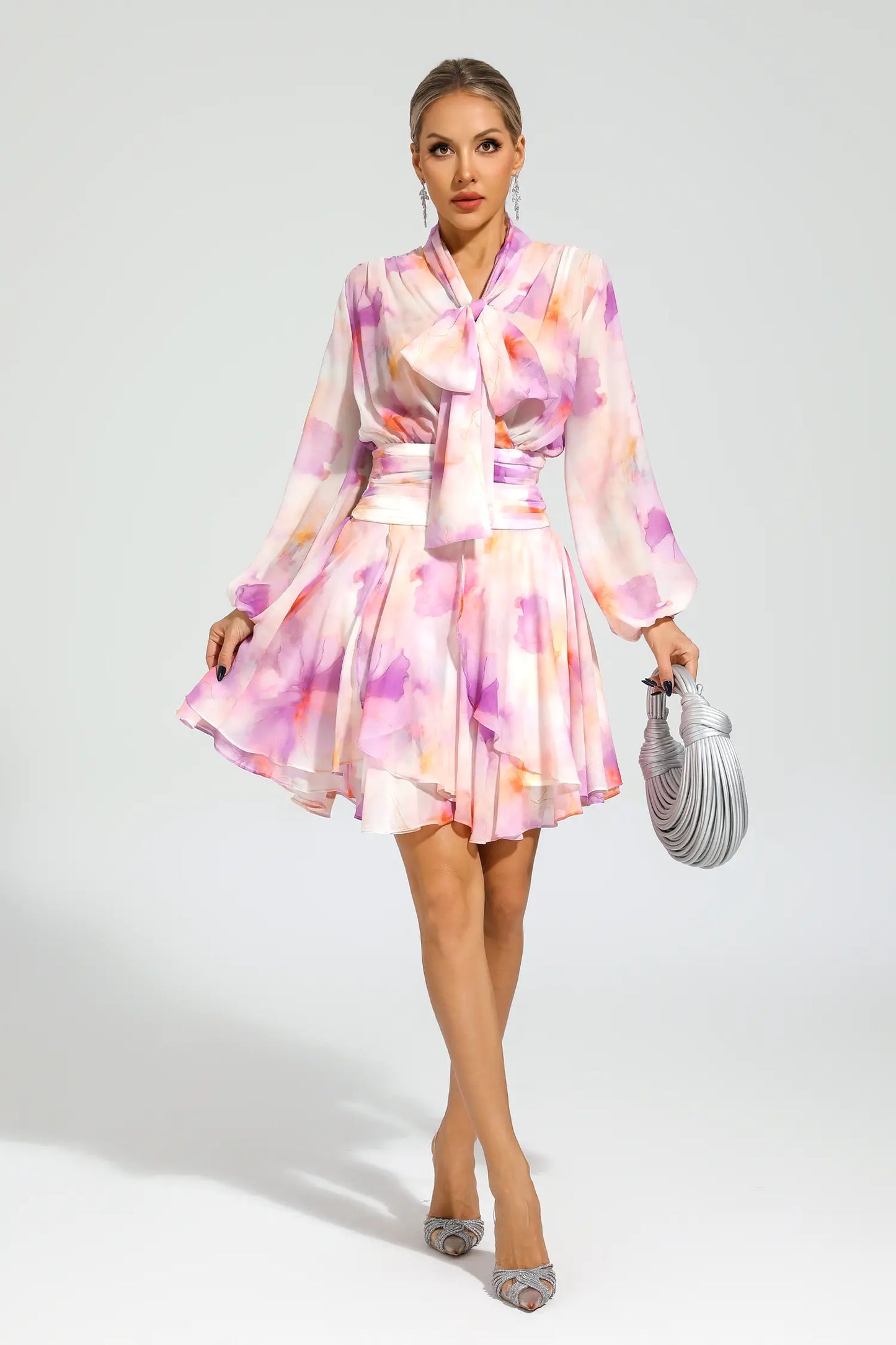 Sid Pink Floral Mini Dress