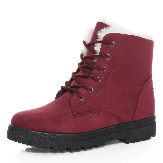 Stylish Flat Suede Ankle Boots with for Women | Ideal for Winter