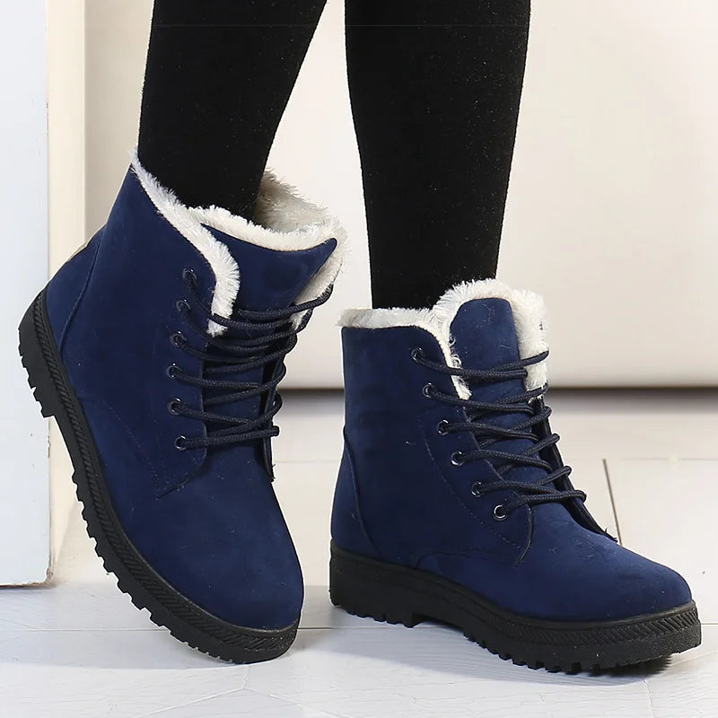 Stylish Flat Suede Ankle Boots with for Women | Ideal for Winter