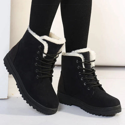 Stylish Flat Suede Ankle Boots with for Women | Ideal for Winter