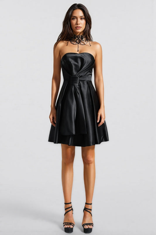Nirina Deborah Satin Strappy Mini Dress