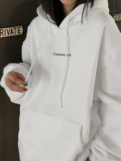 Oversized Logo Graphic Pullover Hoodie