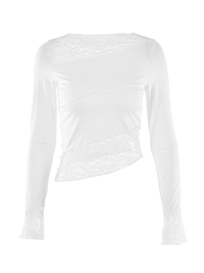 Paneled Long Sleeve Mesh Tee