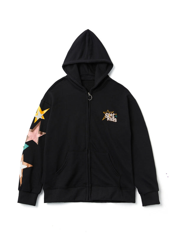 Vintage Star Print Oversized Hoodies