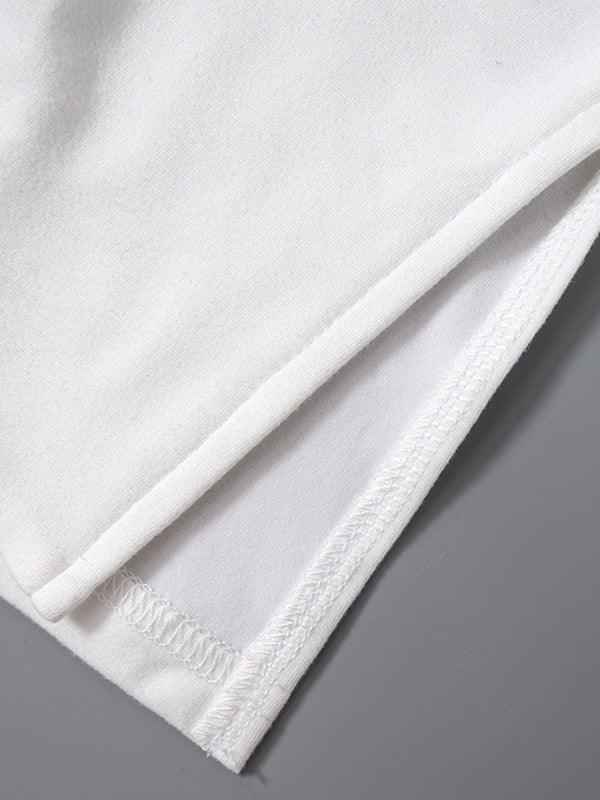 Square Neck Long Sleeve Slit Long Sleeve Tee