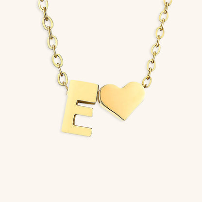 Heartfelt Initial - Gold Letter Necklace