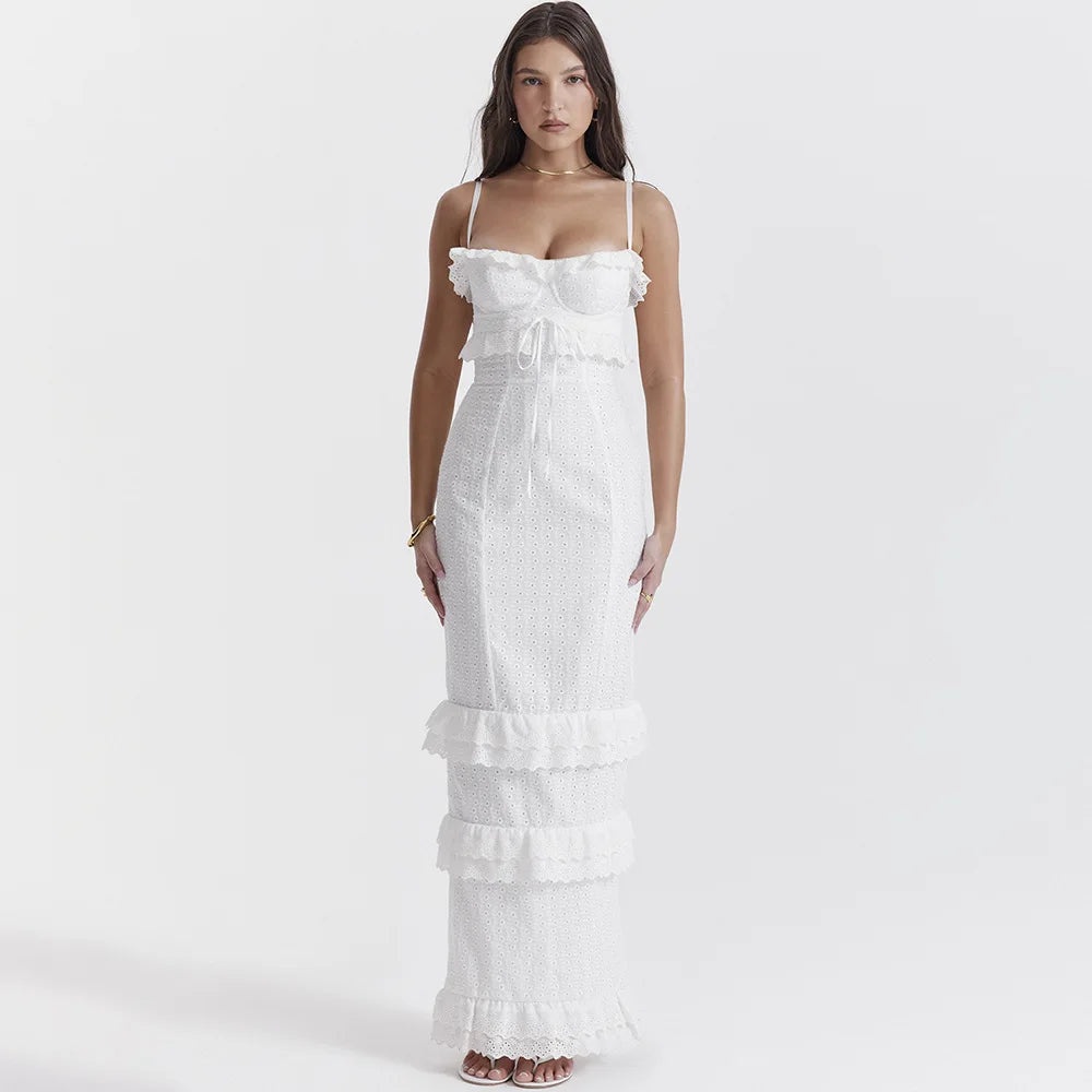 Ashlei - Elegant Embroidered  Maxi Dress for Women