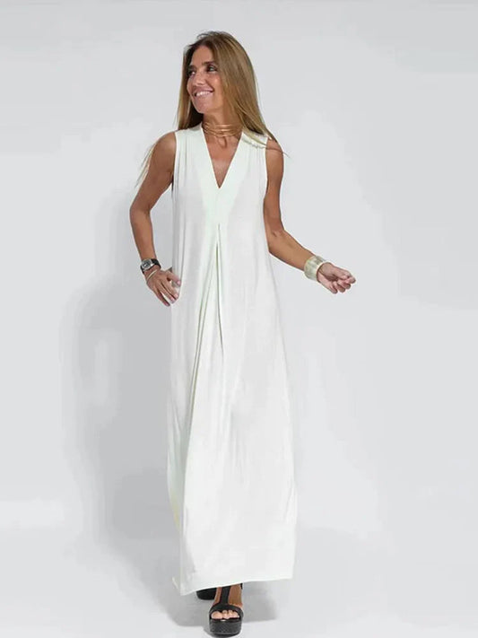 Angeline - Vestido largo - Casual - Estilo formal ligero - Ideal para el verano