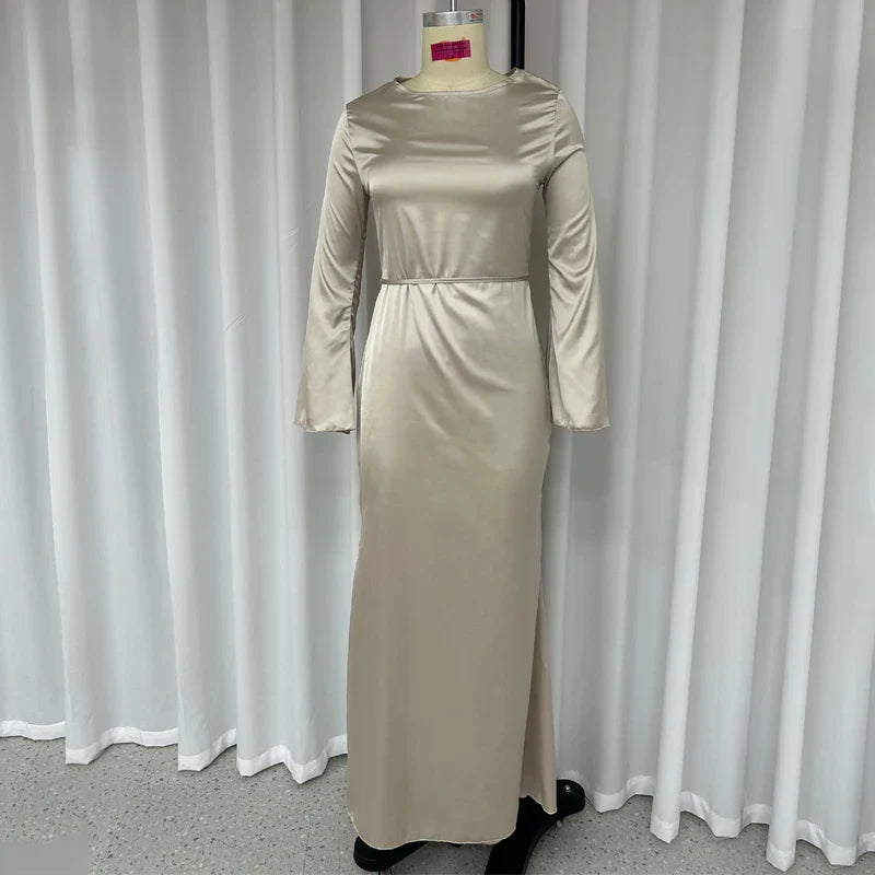 DressBetty - 2024 Autumn Fashion Slim Flare Sleeve Lace Up Maxi Dress