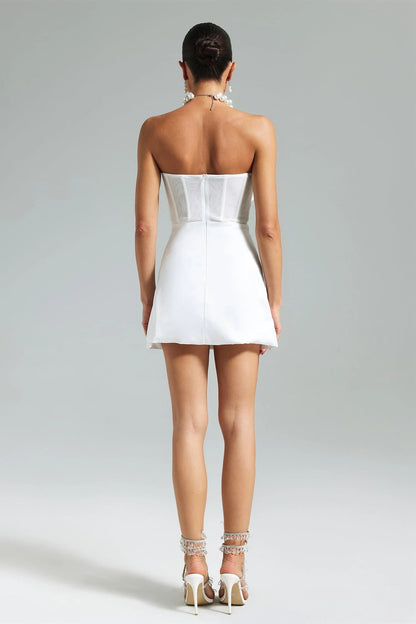 Ellora Satin Strapless Corset Heart Dress