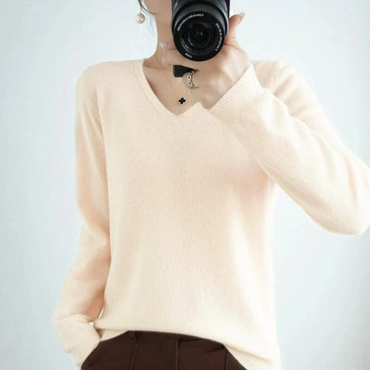 Pandora - Suéter de cuello en V - Casual - Estilo atemporal - Ideal para el invierno