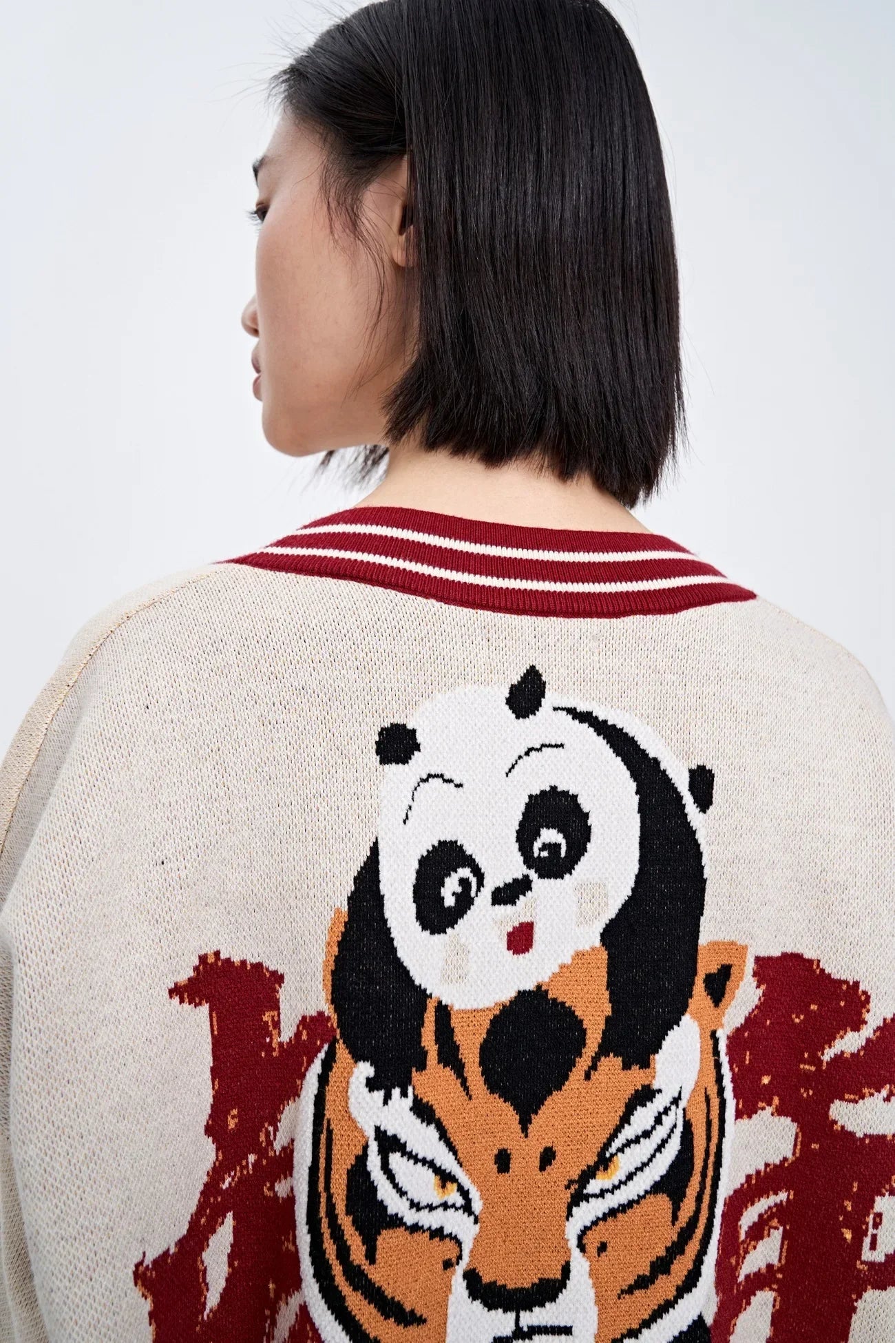 Kung Fu Panda Universal Casual Knitted Cardigan