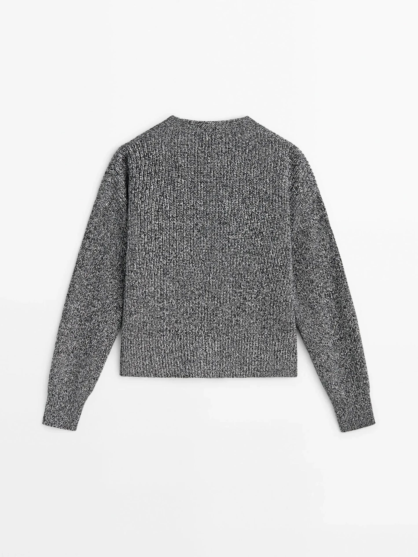 Casual Cotton Knitted Ethereal Two-tone Yarn Cardigan