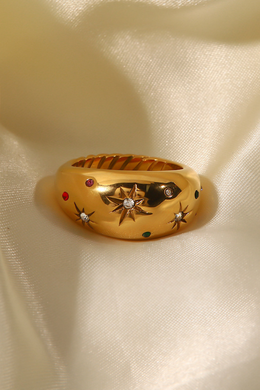 Anillo de diamantes de imitación Euphrasie Sun