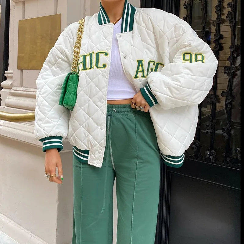 Autumn Winter 2025 New Embroidery Retro Style Cotton Coat