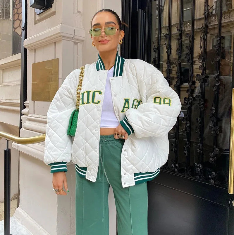 Autumn Winter 2025 New Embroidery Retro Style Cotton Coat