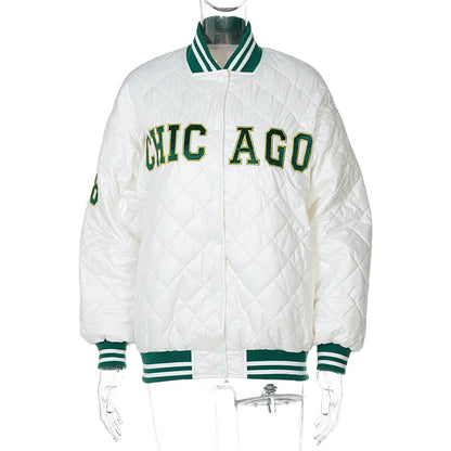 Autumn Winter 2025 New Embroidery Retro Style Cotton Coat