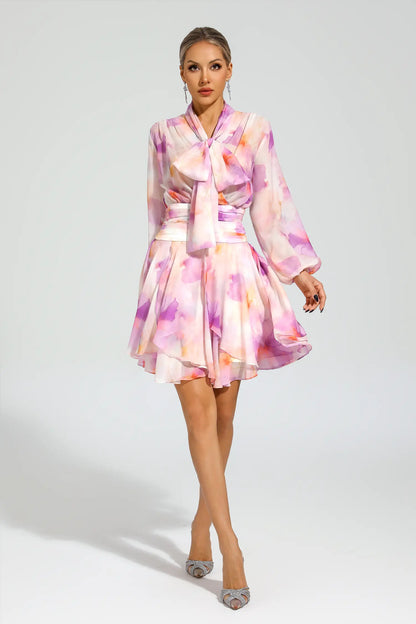 Sid Pink Floral Mini Dress