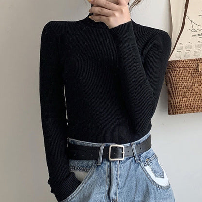 High Neck Jumper Knit Top