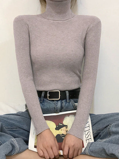 High Neck Jumper Knit Top