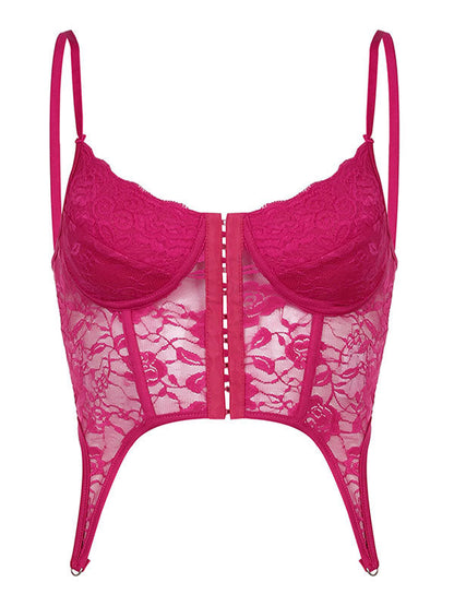Criss Cross Back Lace Corset Top
