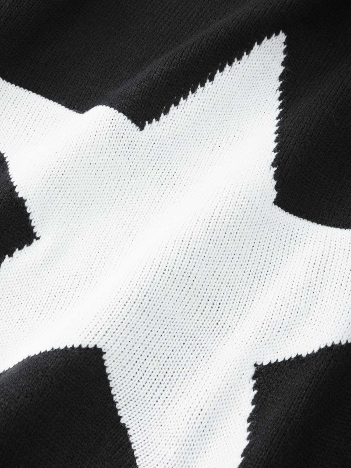 Star Jacquard Pullover Long Sweater